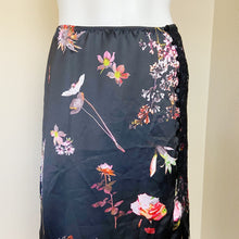 Load image into Gallery viewer, Victoria&#39;s Secret | Womens Black Floral Print and Silky Lace Slip Skirt | Size: M
