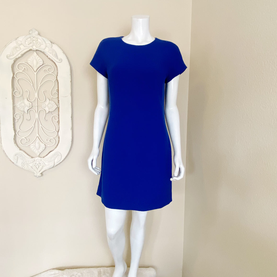 J. Crew | Womens Blue Double Faced Wool Crepe Shift Dress with Tags | Size: 8