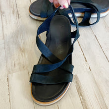 Load image into Gallery viewer, Merrell | Womens Black Leather Juno Backstrap Sandals | Size: 10
