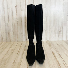 Load image into Gallery viewer, Stuart Weitzman | Womens Black Suede Leather Pointed Toe Kitten Heel Sock Boots | Size: 6
