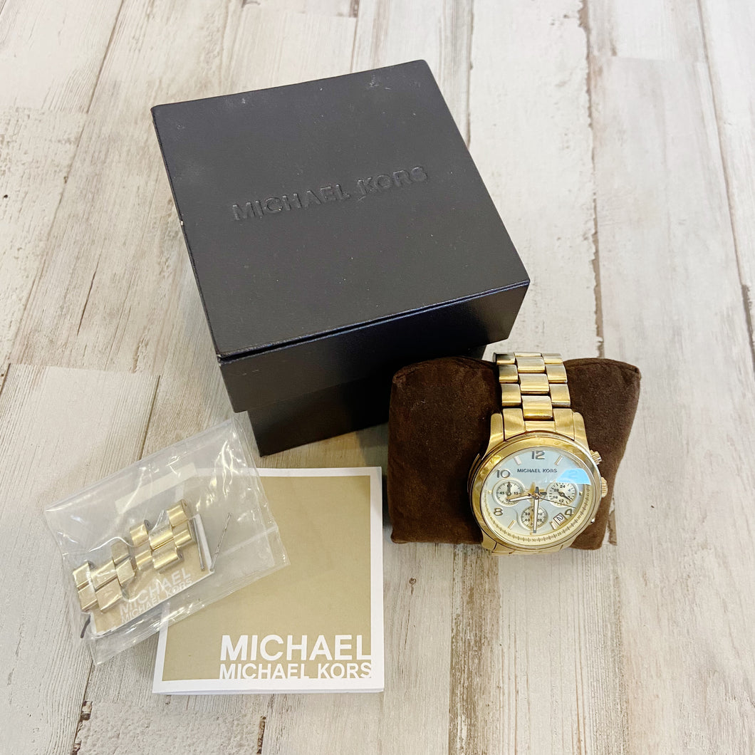 Michael Kors | Womens Gold Tone Runway Chronograph MK5055 Watch