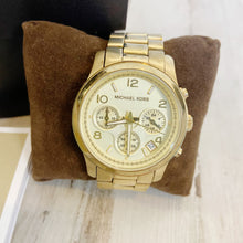 Load image into Gallery viewer, Michael Kors | Womens Gold Tone Runway Chronograph MK5055 Watch
