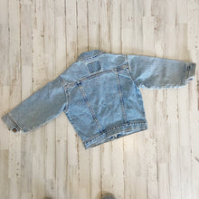 Load image into Gallery viewer, Levi Strauss | Childrens Vintage Blue Denim Orange Tab Snap Jean Jacket | Size: 6
