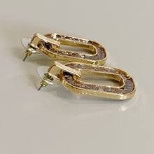 Load image into Gallery viewer, Womens Gold and Silver Snakeskin Lined O Earrings
