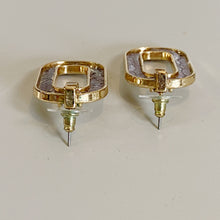Load image into Gallery viewer, Womens Gold and Silver Snakeskin Lined O Earrings
