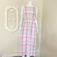Load image into Gallery viewer, Nordstrom | Womens Pink Plaid Open Back Long Dress with Tags | Size: L
