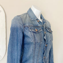 Load image into Gallery viewer, Mother | Womens Medium Wash Pony Boy Crop Denim Jacket | Size: XS
