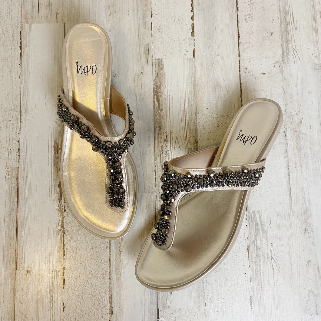 Impo | Womens Pearl Beaded Gracie Wedge Sandal | Size: 8