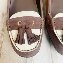 Load image into Gallery viewer, Ralph Lauren | Womens Brown Leather Gael Wedge Loafers | Size: 7.5
