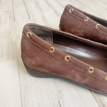 Load image into Gallery viewer, Ralph Lauren | Womens Brown Leather Gael Wedge Loafers | Size: 7.5
