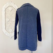 Load image into Gallery viewer, Anthropologie | Womens Saturday Sunday Blue Terry Cloth Open Long Cardigan | Size: XS
