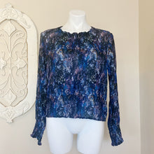 Load image into Gallery viewer, Cloth &amp; Stone | Womens Blue Colorful Print Long Sleeve Blouse | Size: M
