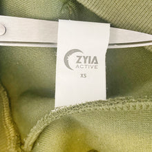 Load image into Gallery viewer, Zyia | Womens Olive Green Flying V Fleece Zip Up Jacket | Size: XS
