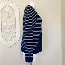 Load image into Gallery viewer, Barbour | Womens Navy and White Stripe Zip Up Sweater Jacket | Size: 8
