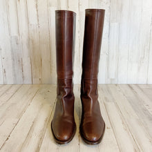 Load image into Gallery viewer, Burberry | Womens Brown Leather Tall Horse Bit Riding Boots | Size: 36.5
