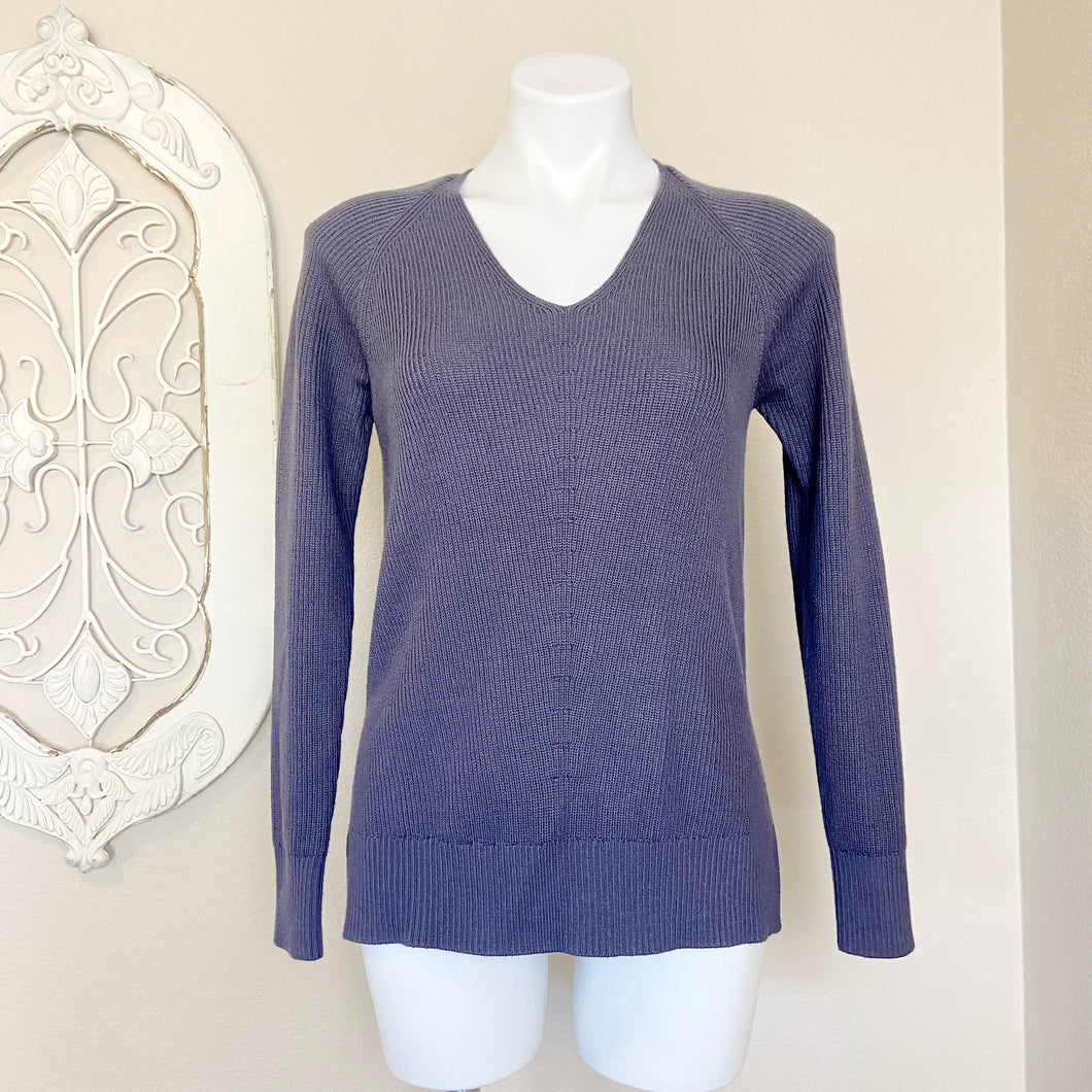 Athleta | Women's Light Purple Merino Wool Blend Long Sleeved Sweater | Size: XXS