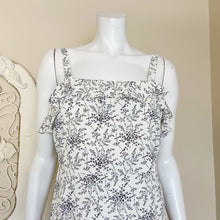 Load image into Gallery viewer, Altar&#39;d State | Womens White and Black Floral Print Ruffle Dress | Size: M
