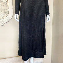 Load image into Gallery viewer, ASTR | Womens Black Ribbed Long Sleeve Dress | Size: XL
