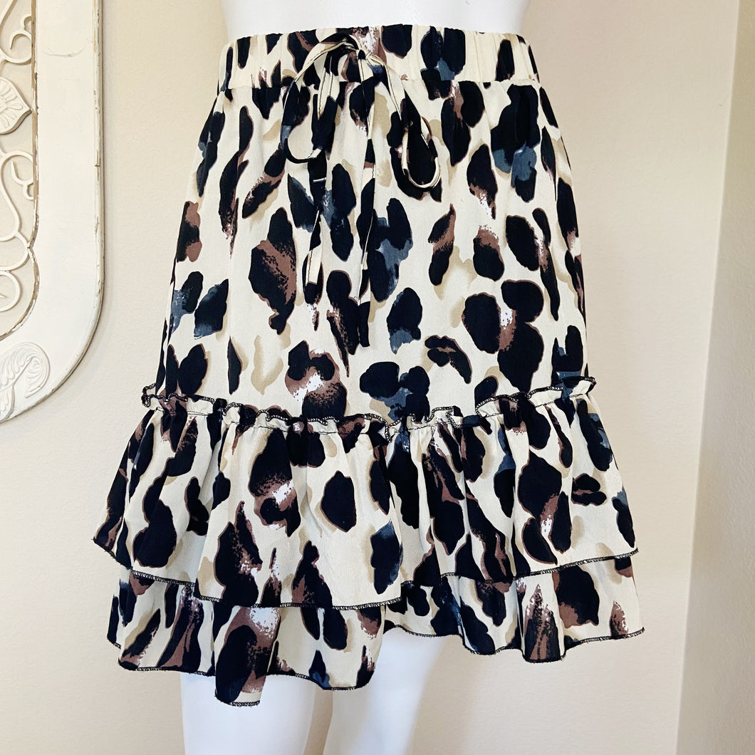 Womens' Leopard Print Tier Skirt | Size: L