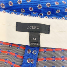 Load image into Gallery viewer, J. Crew | Womens Blue and Red Jacquard Print Cigarette Ankle Pants | Size: 14
