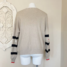Load image into Gallery viewer, Fab&#39;rik | Womens Tan, Black and Cream Stripe Pullover Knit Sweater | Size: M
