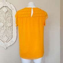 Load image into Gallery viewer, Calvin Klein | Womens Bright Orange Ruffle Short Sleeve Top | Size: M
