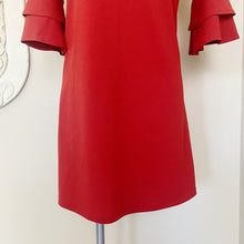 Load image into Gallery viewer, The Vanity Room | Womens Red Half Bell Sleeve Shift Dress | Size: L
