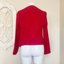 Load image into Gallery viewer, Fab&#39;rik | Womens Red Open Crop Blazer Jacket | Size: M
