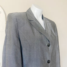 Load image into Gallery viewer, Amanda Smith | Womens Silver Gray Long Line Blazer Jacket | Size: 12

