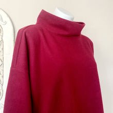 Load image into Gallery viewer, Anthropologie | Womens Burgundy Ribbed Soft Mockneck Long Sleeve Pullover | Size: S
