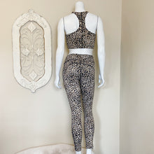 Load image into Gallery viewer, Outdoor Voices | Womens Leopard Print Crop Top and Workout Legging Set | Size: M
