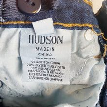 Load image into Gallery viewer, Hudson | Girls Dark Wash Distressed Fray Cut Off Denim Shorts | Size: 4

