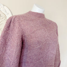 Load image into Gallery viewer, Fab&#39;rik | Womens Lavender Knit Puff Sleeve Sweater | Size: S
