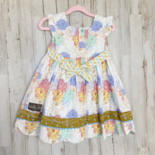 Load image into Gallery viewer, Matilda Jane | Girls White and Blue Floral Ruffle Dress | Size: 4T
