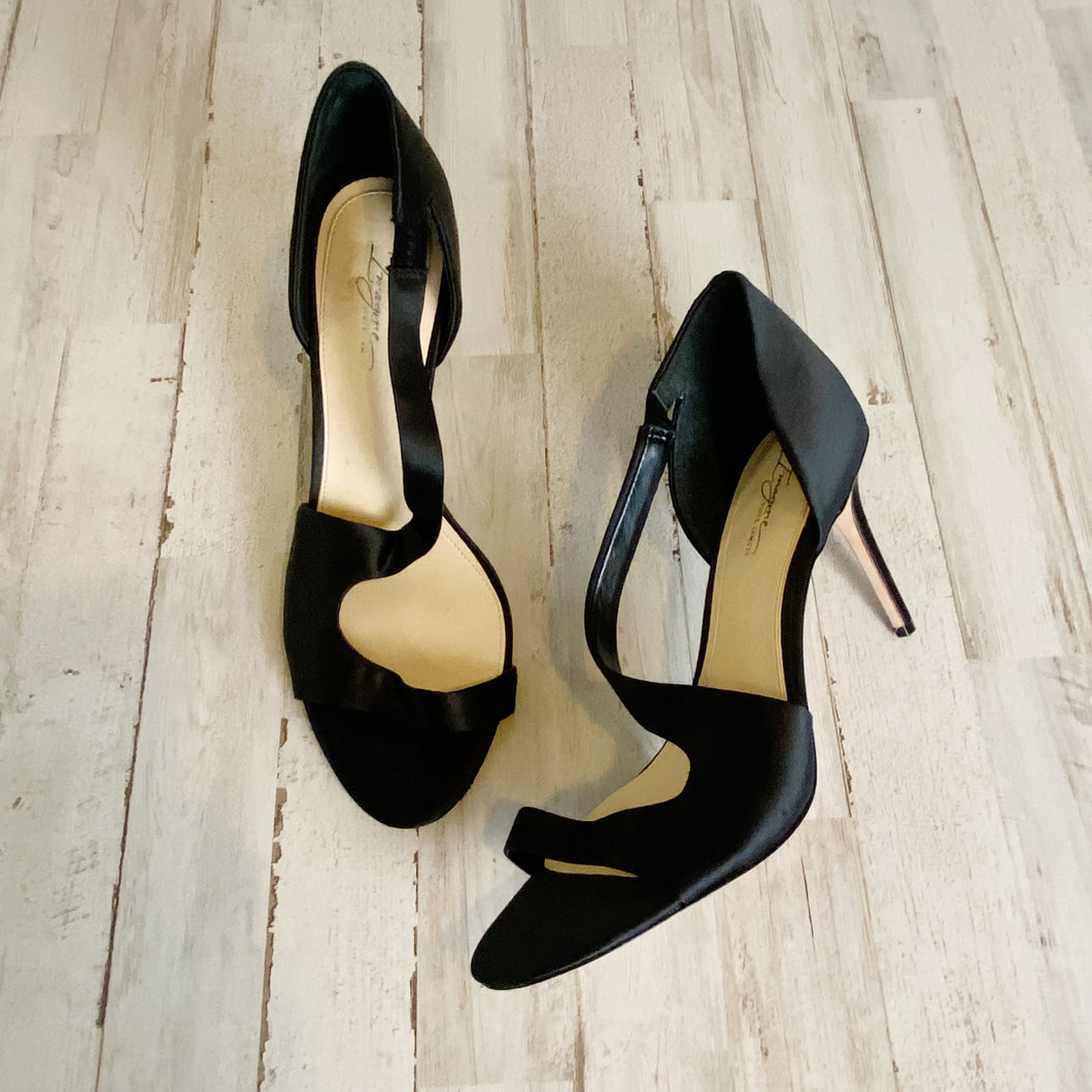 Vince Camuto | Womens Black Silk Formal Purch Heel | Size: 10