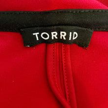 Load image into Gallery viewer, Torrid | Womens Red/Black Knit Blazer Jacket w/ Button Detail | Size: XL
