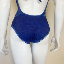 Load image into Gallery viewer, Becca | Womens Blue Lace Tie Back One Piece Swimsuit | Size: S
