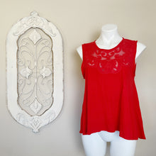 Load image into Gallery viewer, Free People | Womens Red Lace Top Sleeveless Crop Flow Top | Size: S
