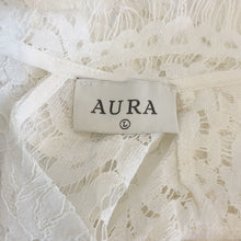 Load image into Gallery viewer, Aura | Womens White Lace Cap Sleeve Dress | Size: L
