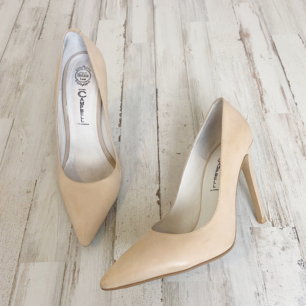 Jeffrey Campbell | Womens Nude Pointed Toe Ibiza Pump | Size: 7.5
