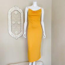 Load image into Gallery viewer, Zara | Womens Bright Sorbet Orange Drape Front Fitted Dress | Size: S
