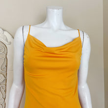 Load image into Gallery viewer, Zara | Womens Bright Sorbet Orange Drape Front Fitted Dress | Size: S
