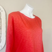 Load image into Gallery viewer, Chico&#39;s | Womens Papaya Coral 3/4 Sleeve Drop Shoulder Knit Tunic Top with Tags | Size: M

