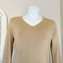 Load image into Gallery viewer, Chico&#39;s | Women&#39;s Arabian Camel Knit Jacki V Pullover Sweater with Tags | Size: M
