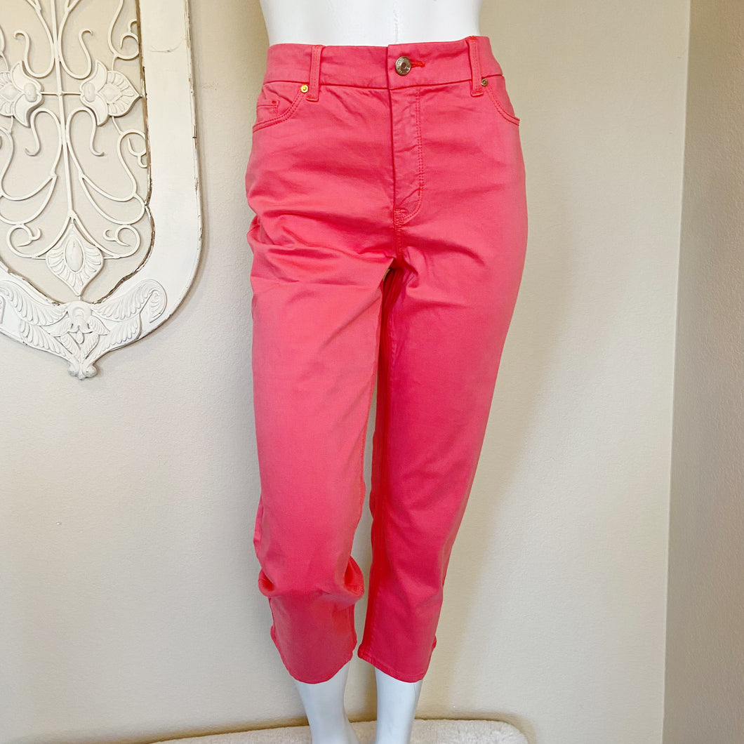 Chico's | Women's Bright Coral So Lifting Crop Pants | Size: S