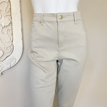 Load image into Gallery viewer, Chico&#39;s | Women&#39;s Beige Denim The Platinum Crop Jeans | Size: S
