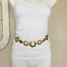 Load image into Gallery viewer, Chico's | Women's Hammered Gold Circle Chain Belt
