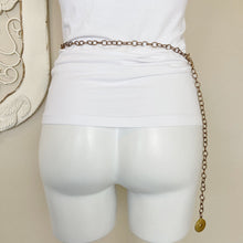 Load image into Gallery viewer, Chico's | Women's Hammered Gold Circle Chain Belt
