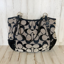 Load image into Gallery viewer, Coach | Women&#39;s Black and Gray Canvas Monogram Bag

