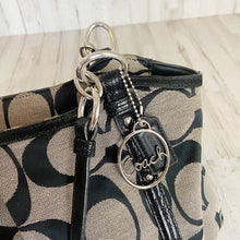 Load image into Gallery viewer, Coach | Women&#39;s Black and Gray Canvas Monogram Bag
